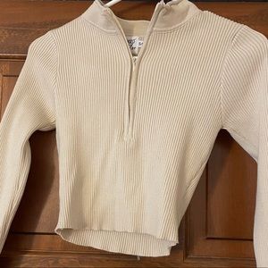 Princess Polly Ribbed Sweater Cream
